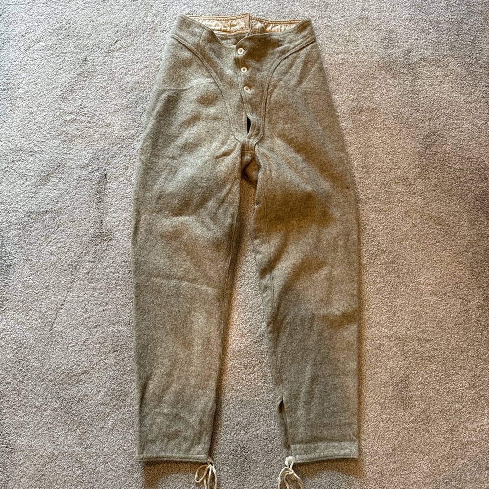 Vintage Grey Wool 1940’s Military Pants
